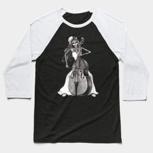 Sugar skull playing double bass day of the dead. Baseball T-Shirt